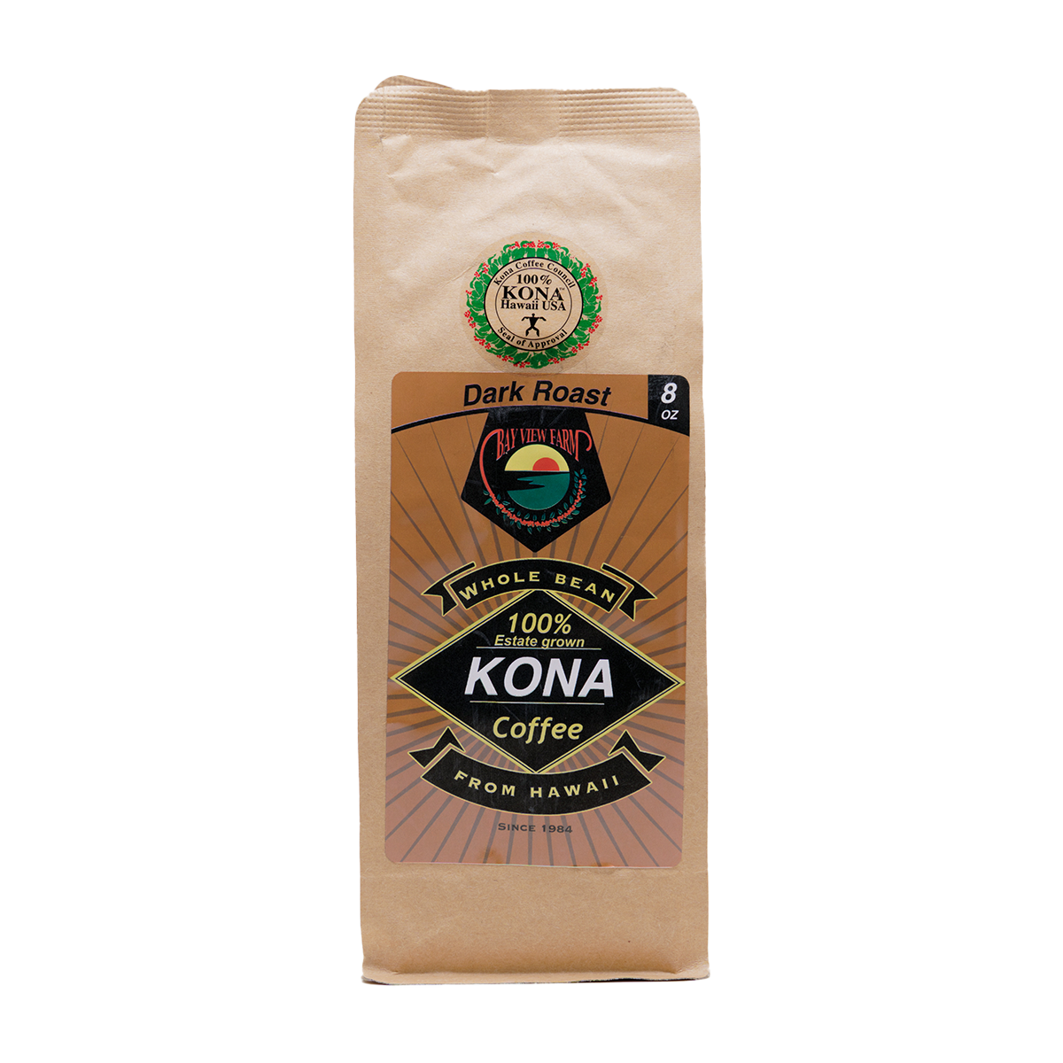 Dark Roast - 100% Kona Coffee 8oz, 1lb, Whole Bean or Ground