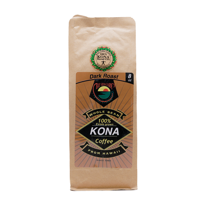 Dark Roast - 100% Kona Coffee 8oz, 1lb, Whole Bean or Ground