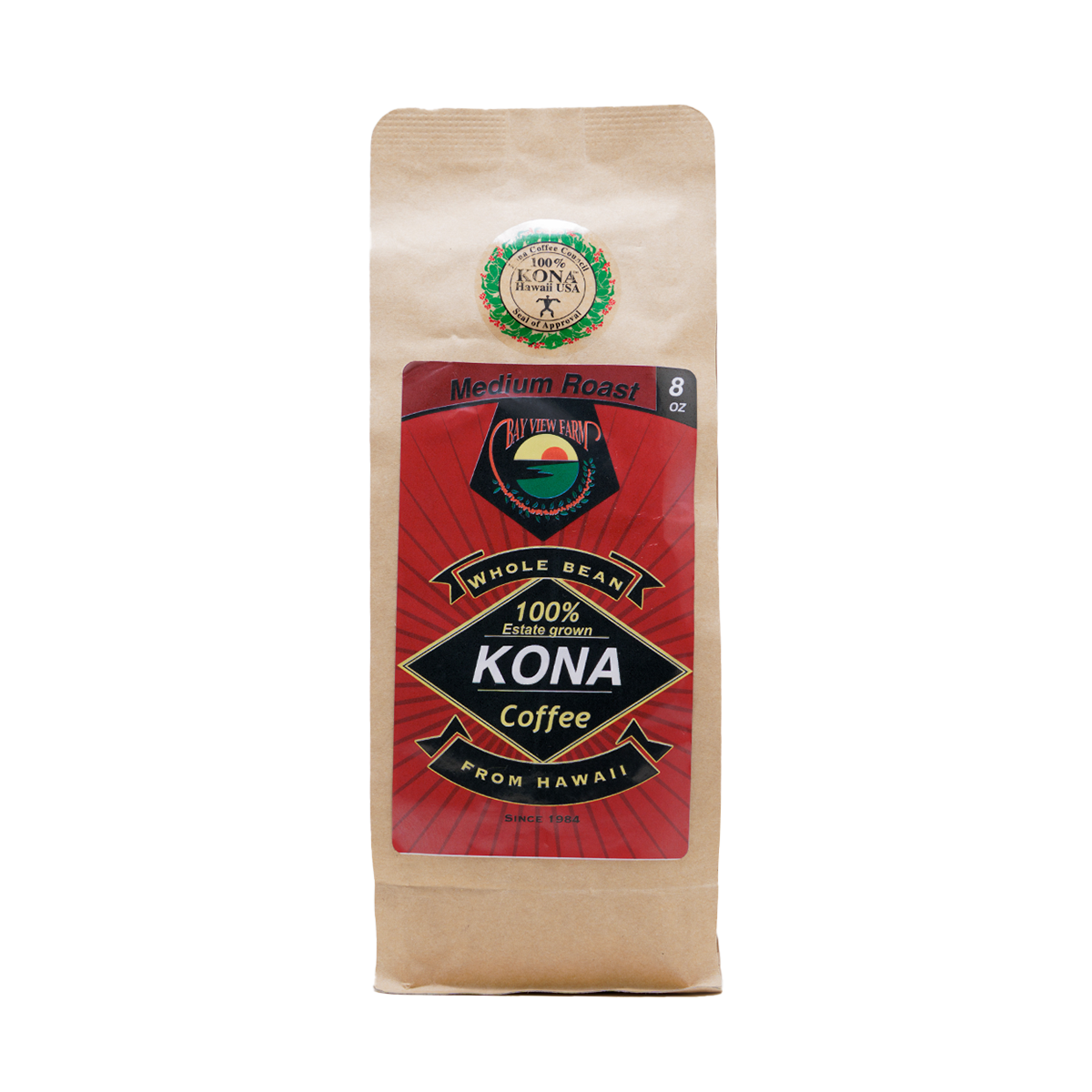 100% Kona Coffee - Medium Roast - 8oz