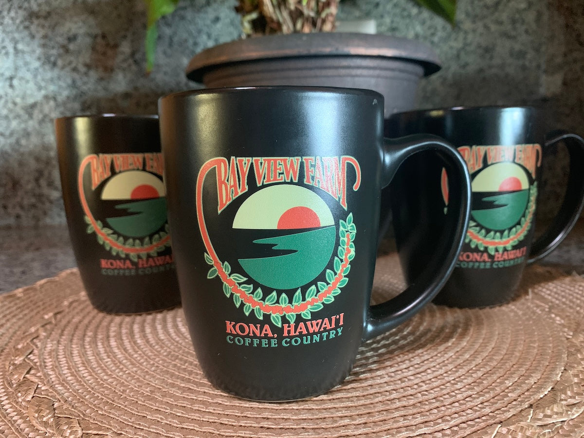 BVF Logo Mugs 2 tone 12oz - The Bay View Coffee Farm in Kona, Hawaii